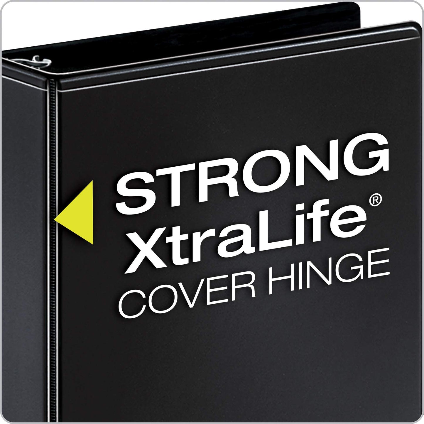 Cardinal Economy 3 Ring Binder, 1.5 Inch, Presentation View, Black, Holds 350 Sheets, Nonstick, PVC