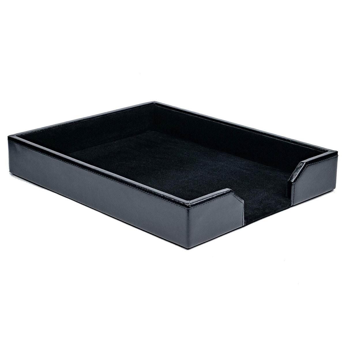 Dacasso Bonded Leather Desktop Tray Luxury Letter Holder & Paper Organizer for Desk, 13.5in x