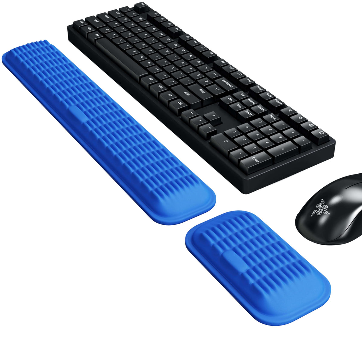 MEKASS Ergonomic Wrist Rest for Keyboard and Mouse, Soft Memory Foam Keyboard Wrist Rest Set with