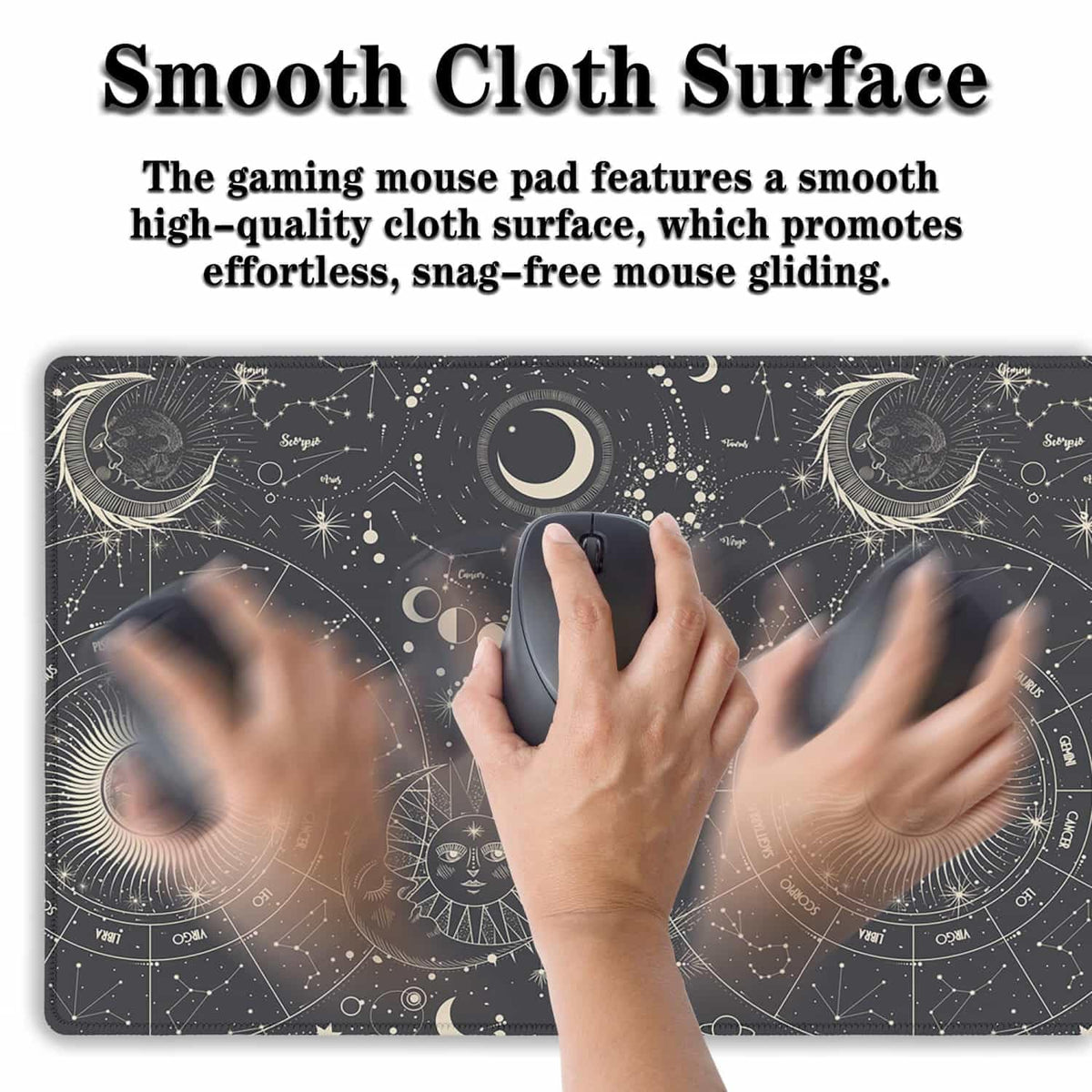 Samgula Big Mouse Pad Black Gaming Mousepad Computer Desk Accessories for Men Keyboard Mats