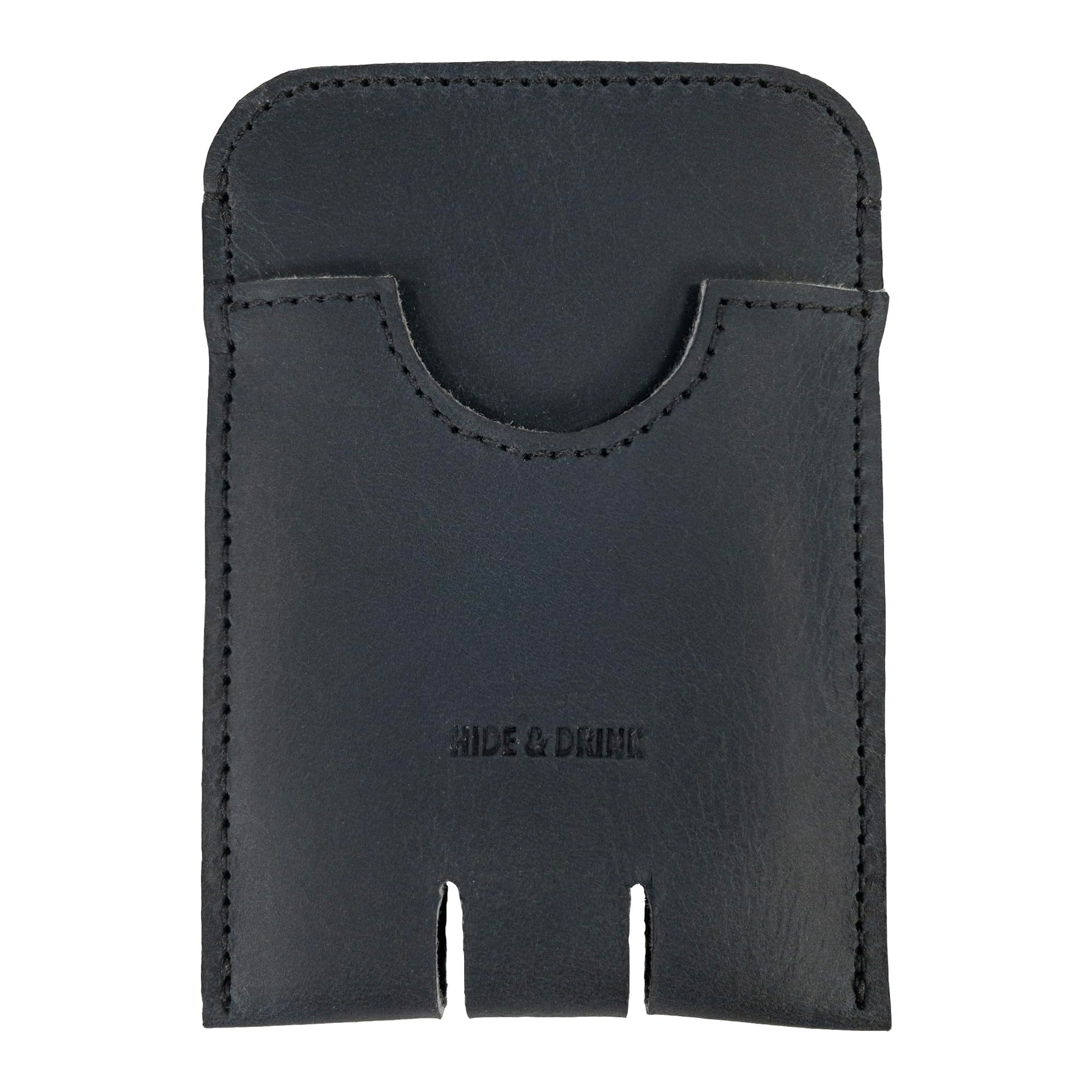 Hide & Drink, Business Push Card Holder, Minimalist Cash Organizer Handmade from Full Grain Leather