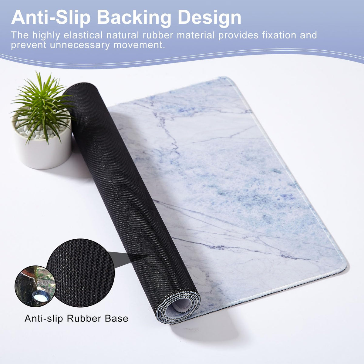 DOBAOJIA Marble Mouse Pad, Mouse and Keyboard Combo Pad XXXL 35.4” x 15.8”
