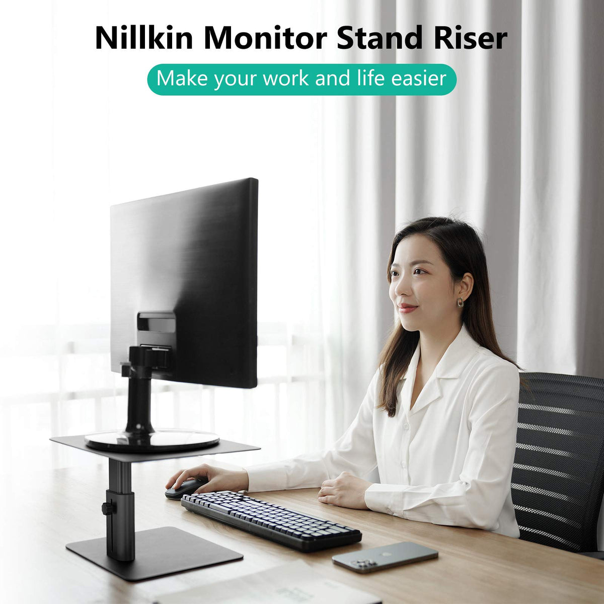 Nillkin Monitor Stand for Desk, Adjustable Height Computer Monitor Stand
