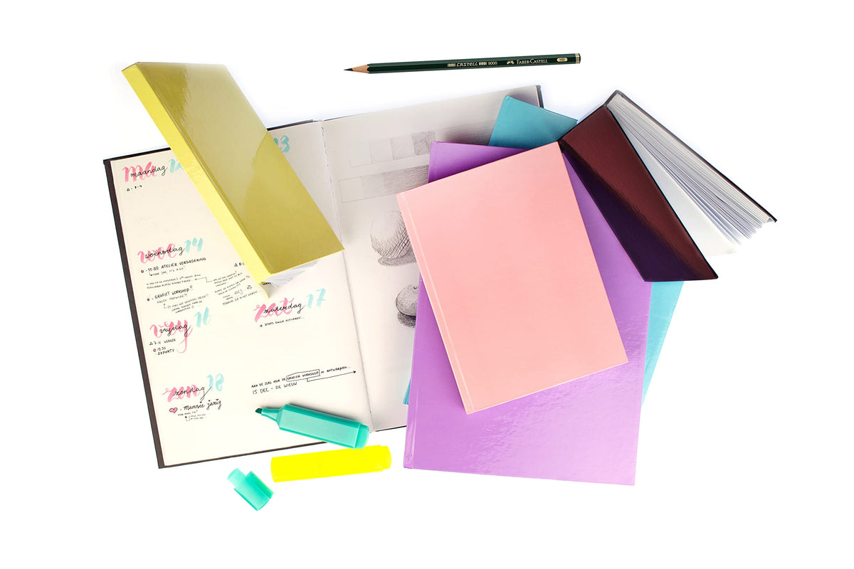Kangaro Notebook A5 Blank Hard Cover 80 Sheets 100 g Black