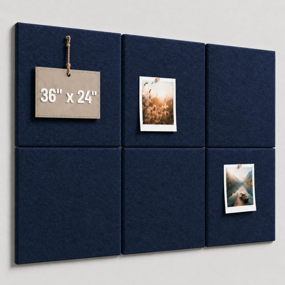 Baysola Felt Bulletin Board Tiles, Large Cork Board Alternative,24 x 36 in