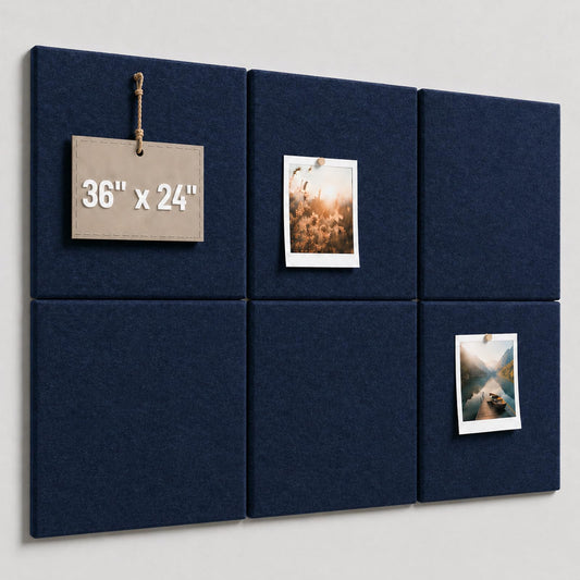 Baysola Felt Bulletin Board Tiles, Large Cork Board Alternative,24 x 36 in