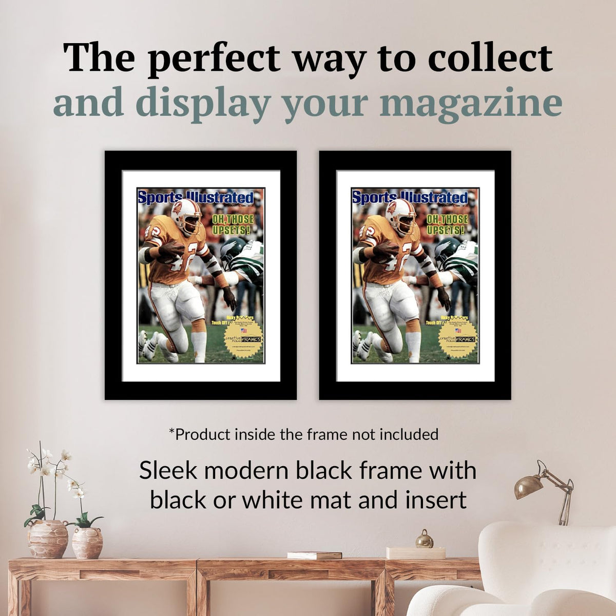 Creative Picture Frames 8 x 10.75 Magazine Frame with Full-Strength Glass, Holds Up To A 1/4" Thick
