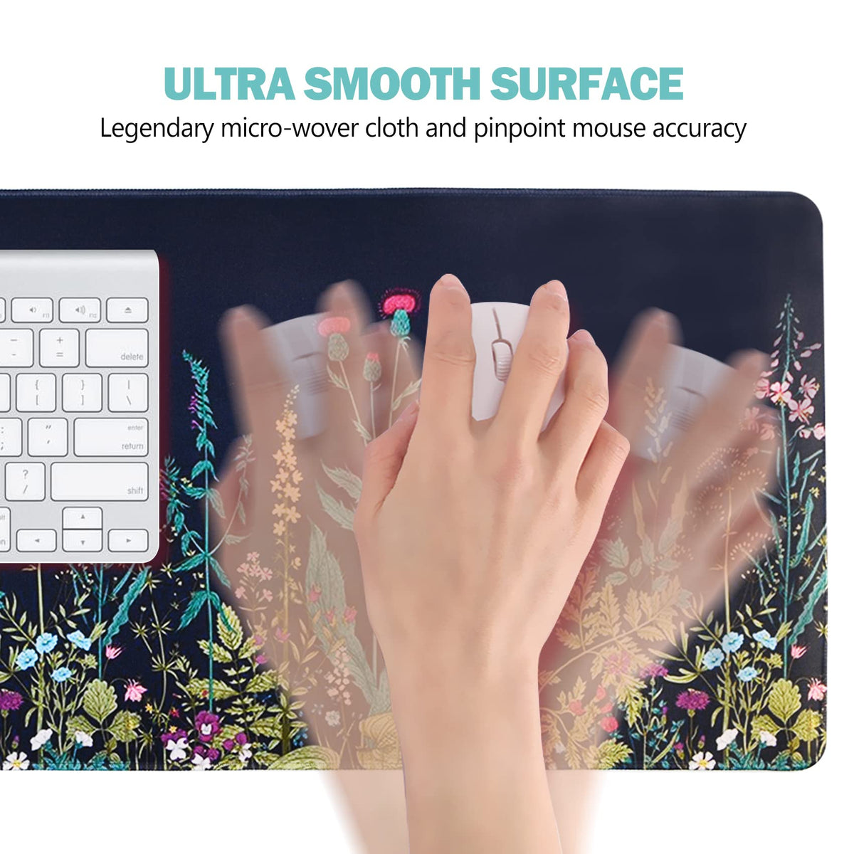 AIMSA Extended Gaming Mouse Pad, XL Large Keyboard Mouse Mat Desk Pad with Stitched Edges, Durable