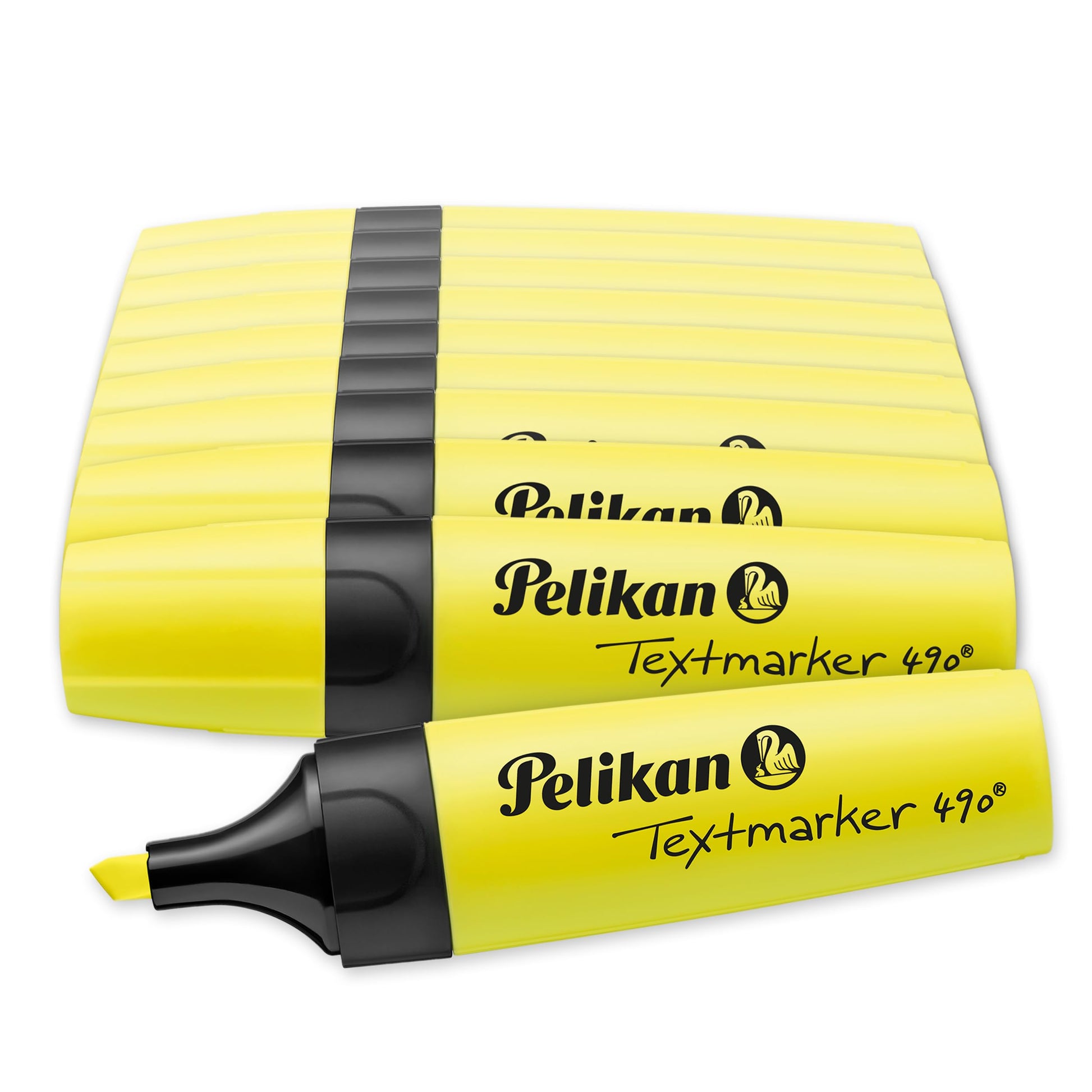 Pelikan 490 814089 Highlighters Fluorescent Yellow Pack of 10 in Folding Box
