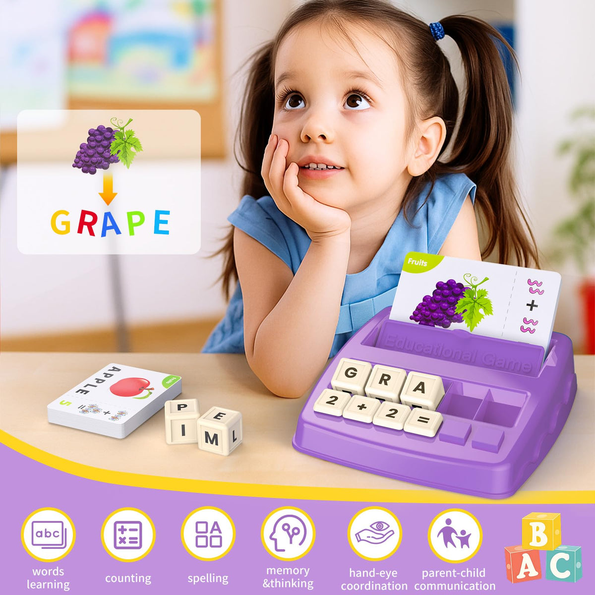 Matching Letter Games for Kids Ages 4-8,Learning & Education Toys for Preschool Boys Girls