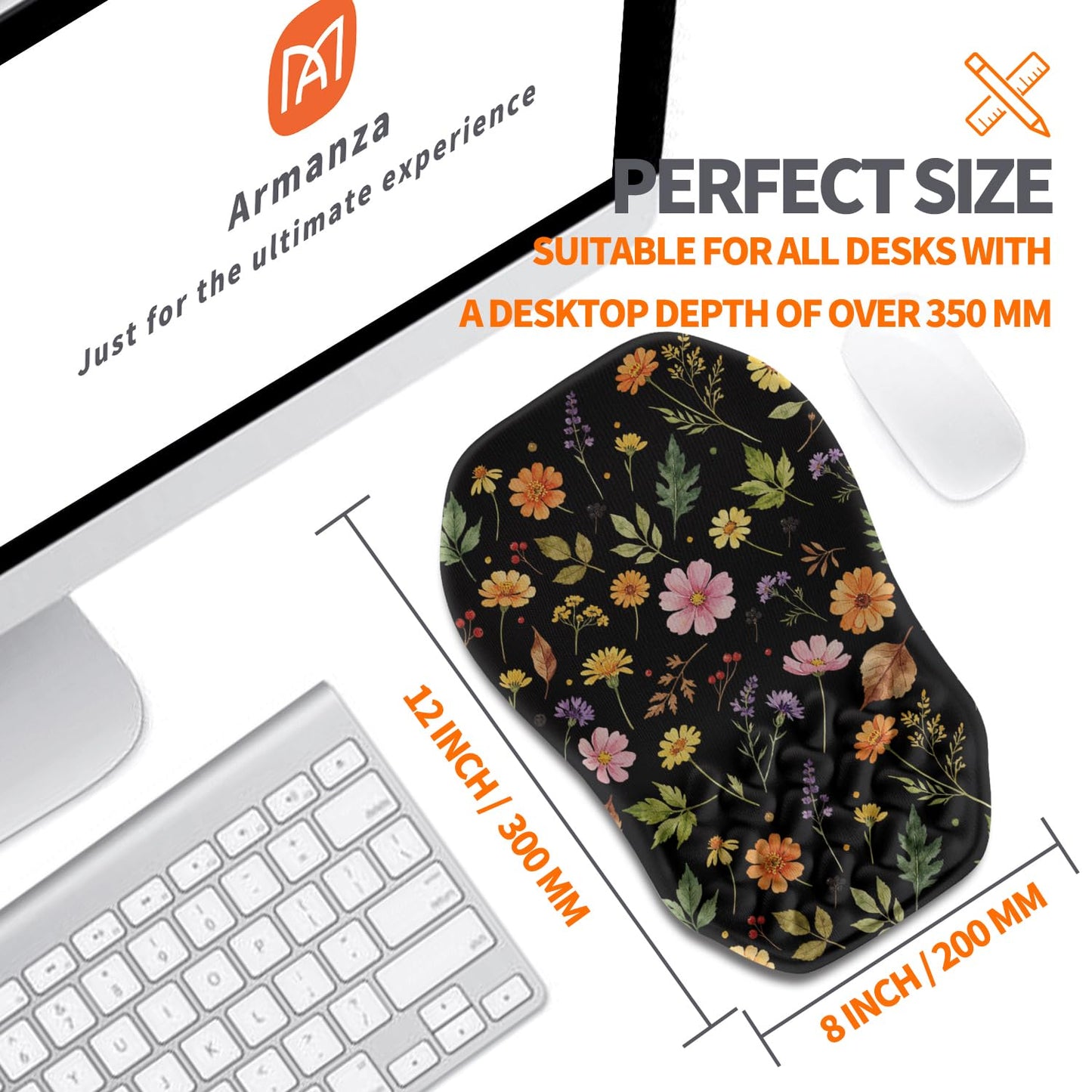 Armanza Ergonomic Slope Mouse Pad Wrist Support, Wrist Rest Mousepad for Carpal Tunnel Pain Relief
