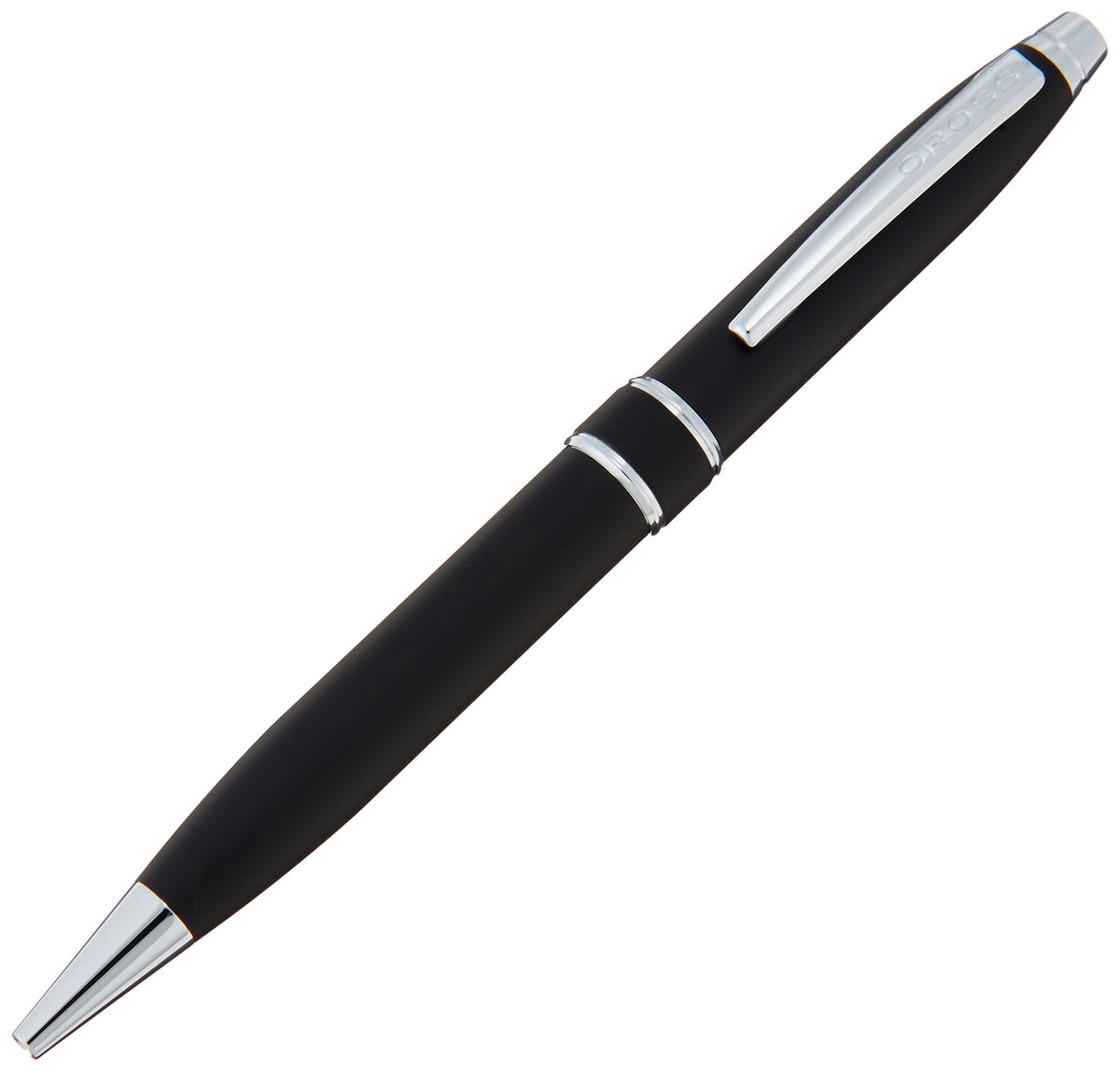 Cross Stratford Black Lacquer Ballpoint Pen with Chrome Appointments