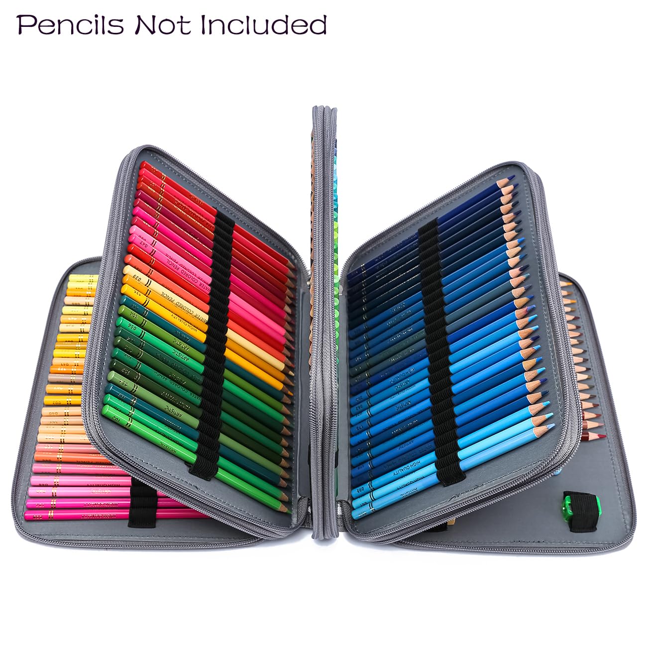 YOUNGCOL 200 Slots Colored Pencil Case - Deluxe Oxford Fabric Pencil Organizer Holder With Zipper