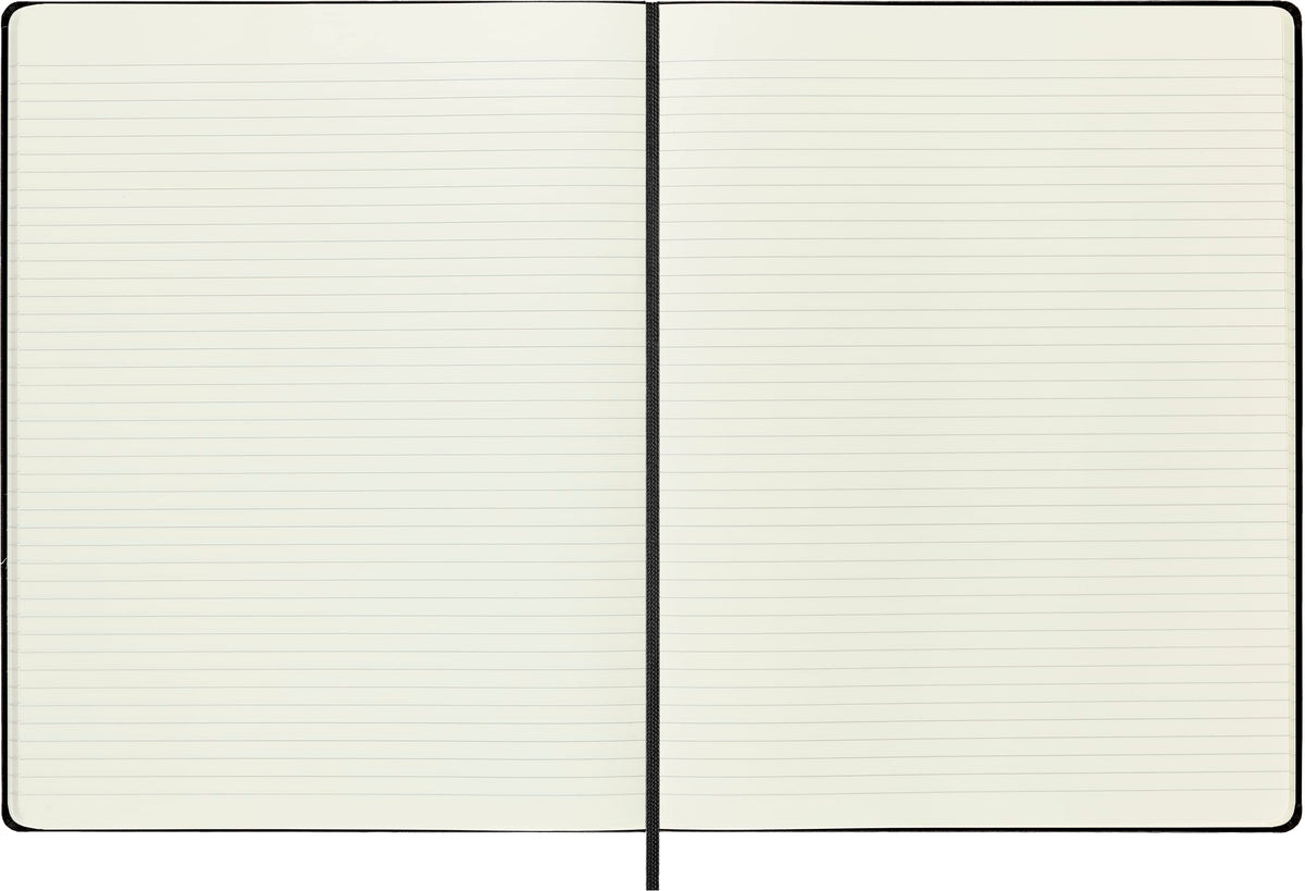 Moleskine Notebook, XXL, Ruled, Black, Hard Cover (8.5 x 11)