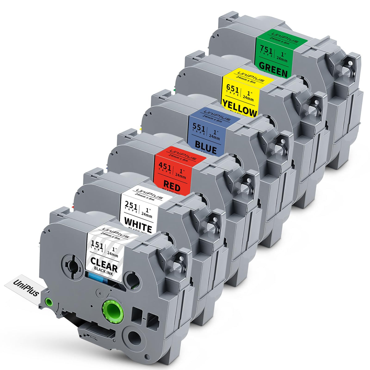 UniPlus 6-Pack Replace for Tze-251 Tze-151 Tze-451 Tze-551 Tze-651 Tze-751