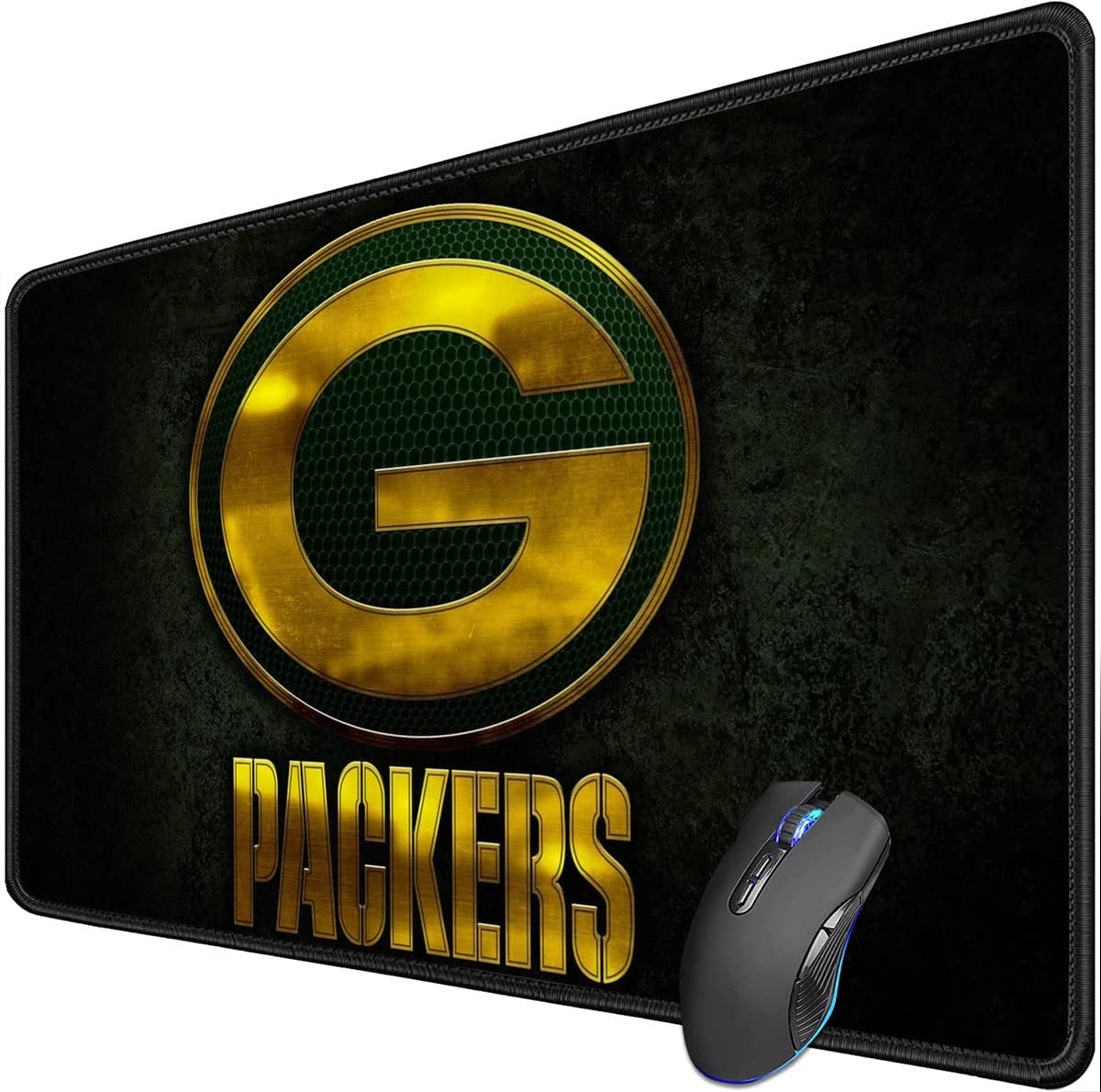Large Gaming Mouse Pad,Stitched Edges Extended Mousepad with Non-Slip Rubber Base for Laptop