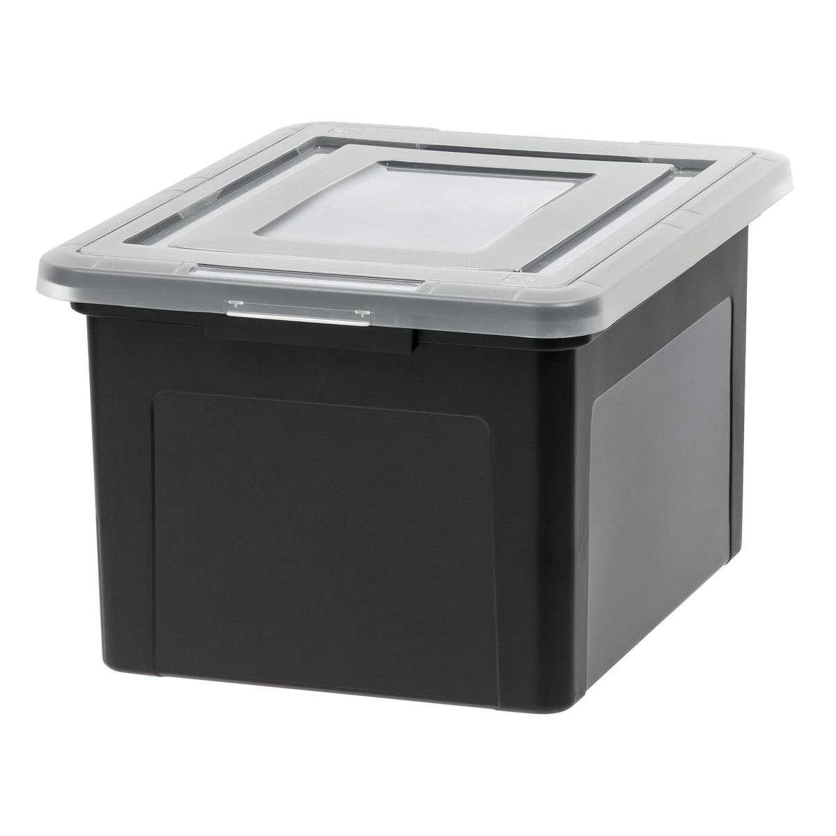 IRIS USA 35 Qt. Letter/Legal File Box with Latching Lid, Black