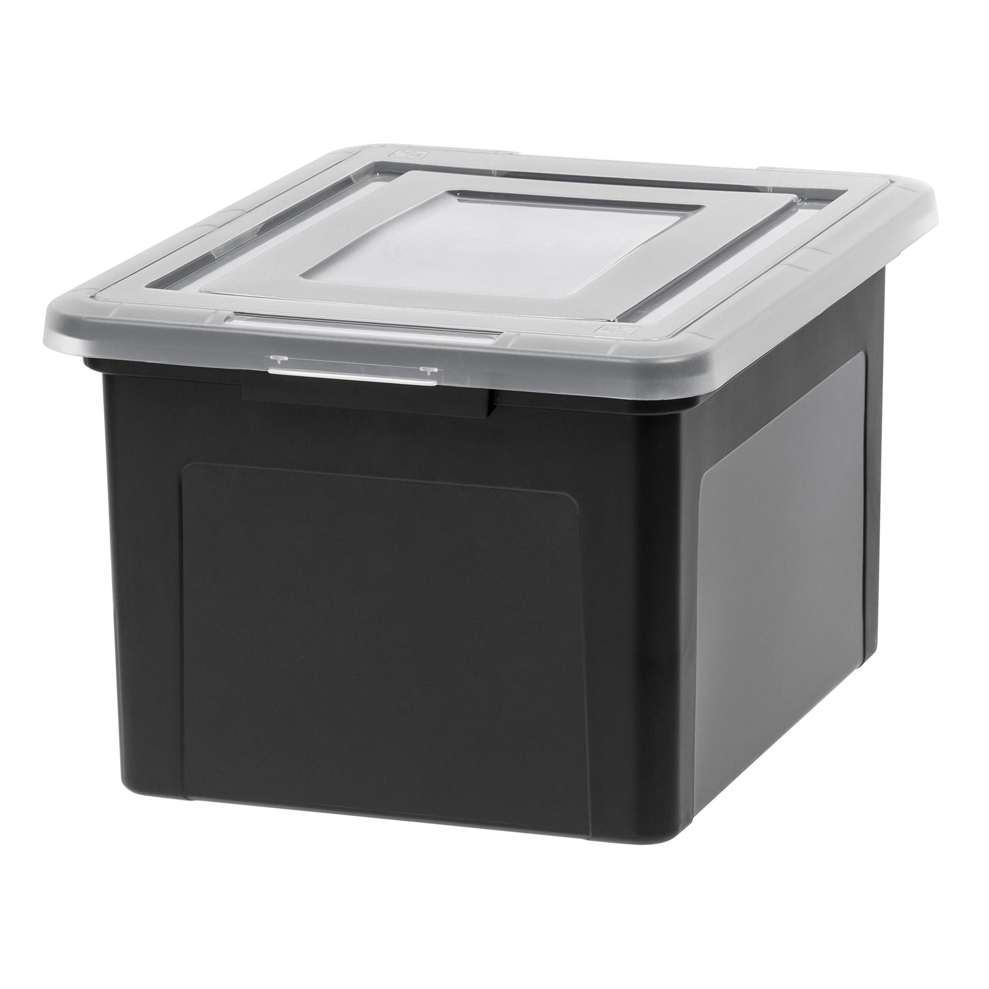 IRIS USA 35 Qt. Letter/Legal File Box with Latching Lid, Black