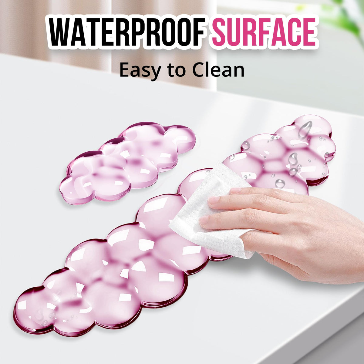Cloud Wrist Rest Gel Set — Ergonomic Cloud Wrist Rest Keyboard and Mouse, Non-Slip Desk Accessories