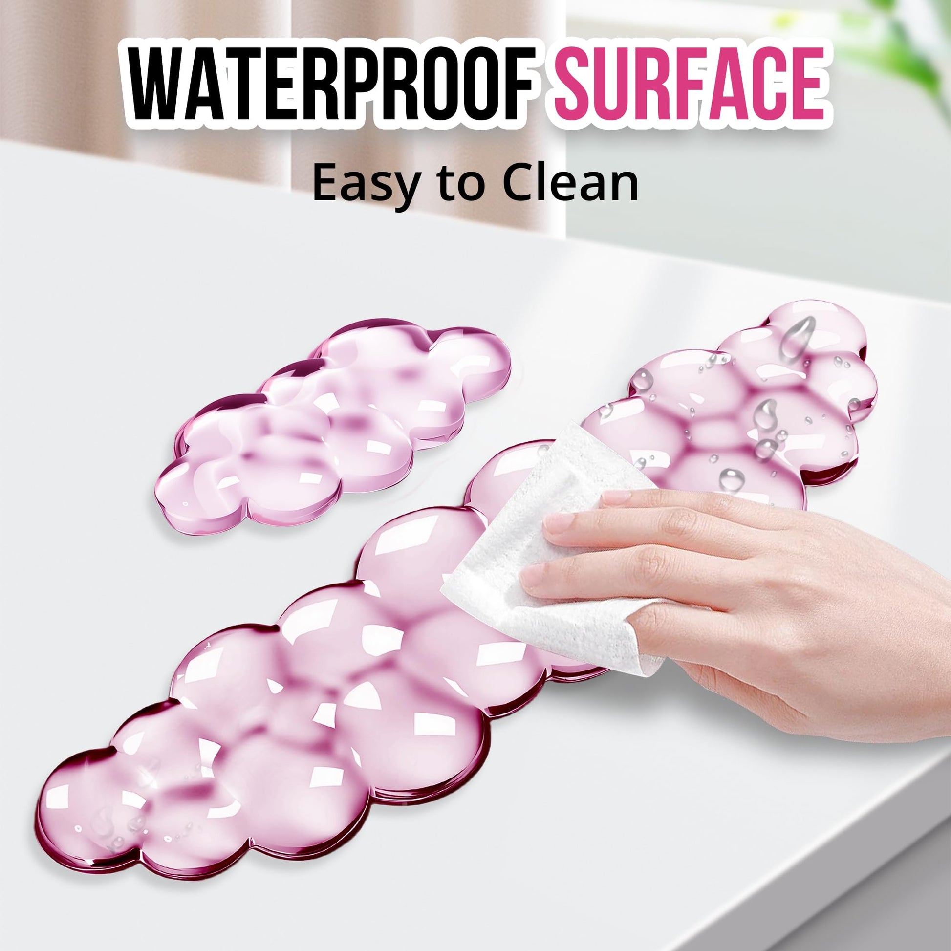 Cloud Wrist Rest Gel Set — Ergonomic Cloud Wrist Rest Keyboard and Mouse, Non-Slip Desk Accessories