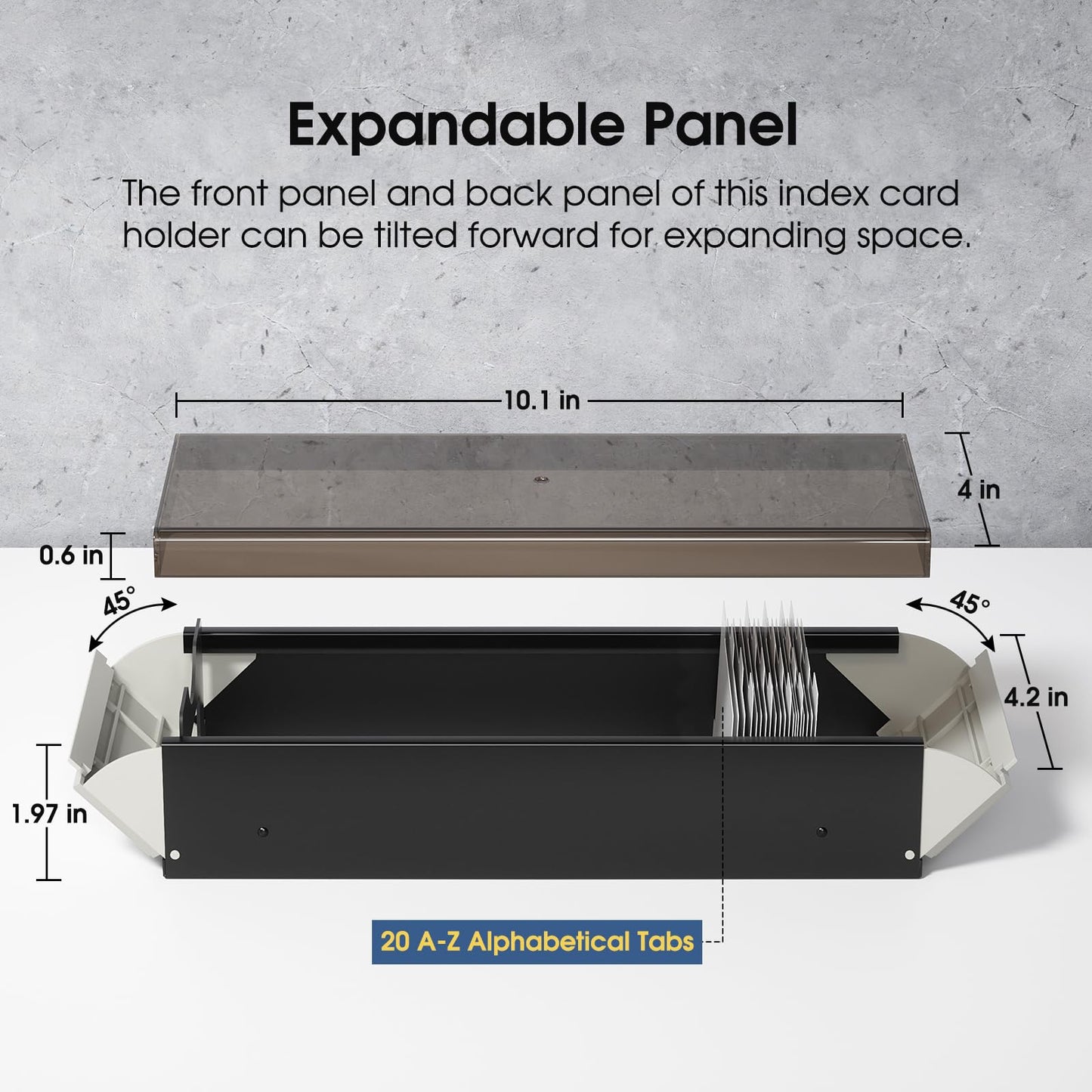 MaxGear Business Card Holder for Desk, Capacity: 800 Cards (3.5” x 2.2”)