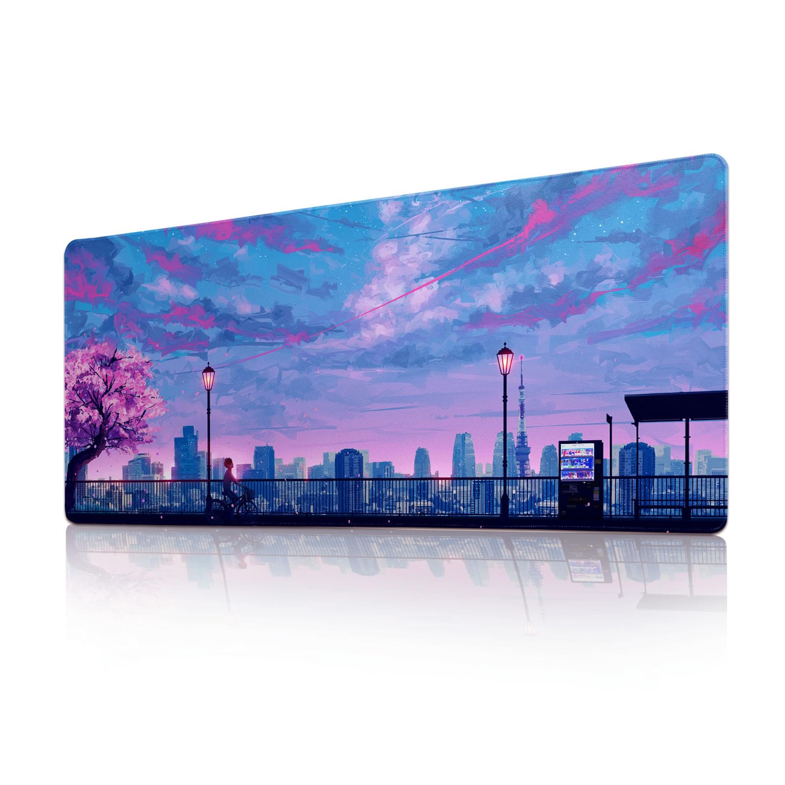 Desk Mat Mouse Pad Gaming Desk Pad XL Large Mouse Mat Office Decor Accessories (Pink C)