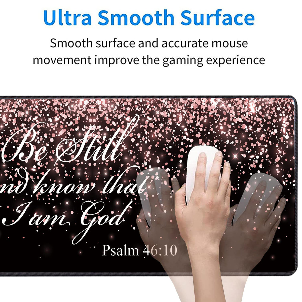 3 Piece Mouse Pad Set with Stitched Edge Large Anti-Slip Mouse Pad Desk Pad Keyboard Pad + Wrist