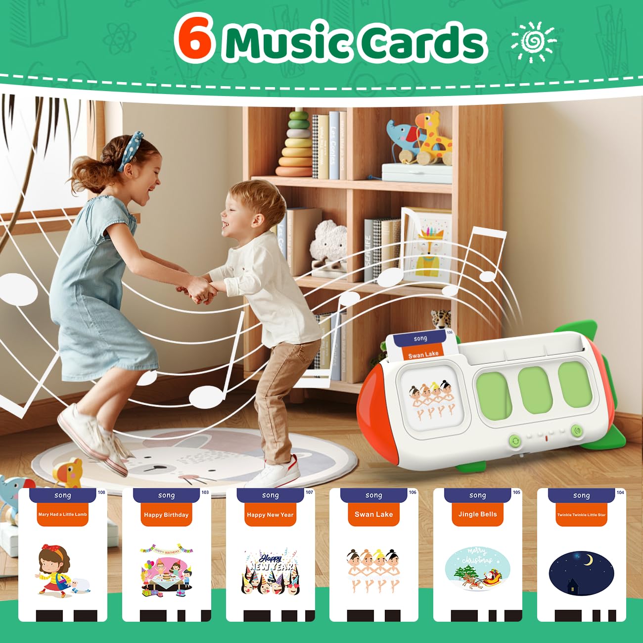 QuTZ Talking Flash Cards – CVC Word Spelling Games, Preschool Learning Activities Learning Toy, 107