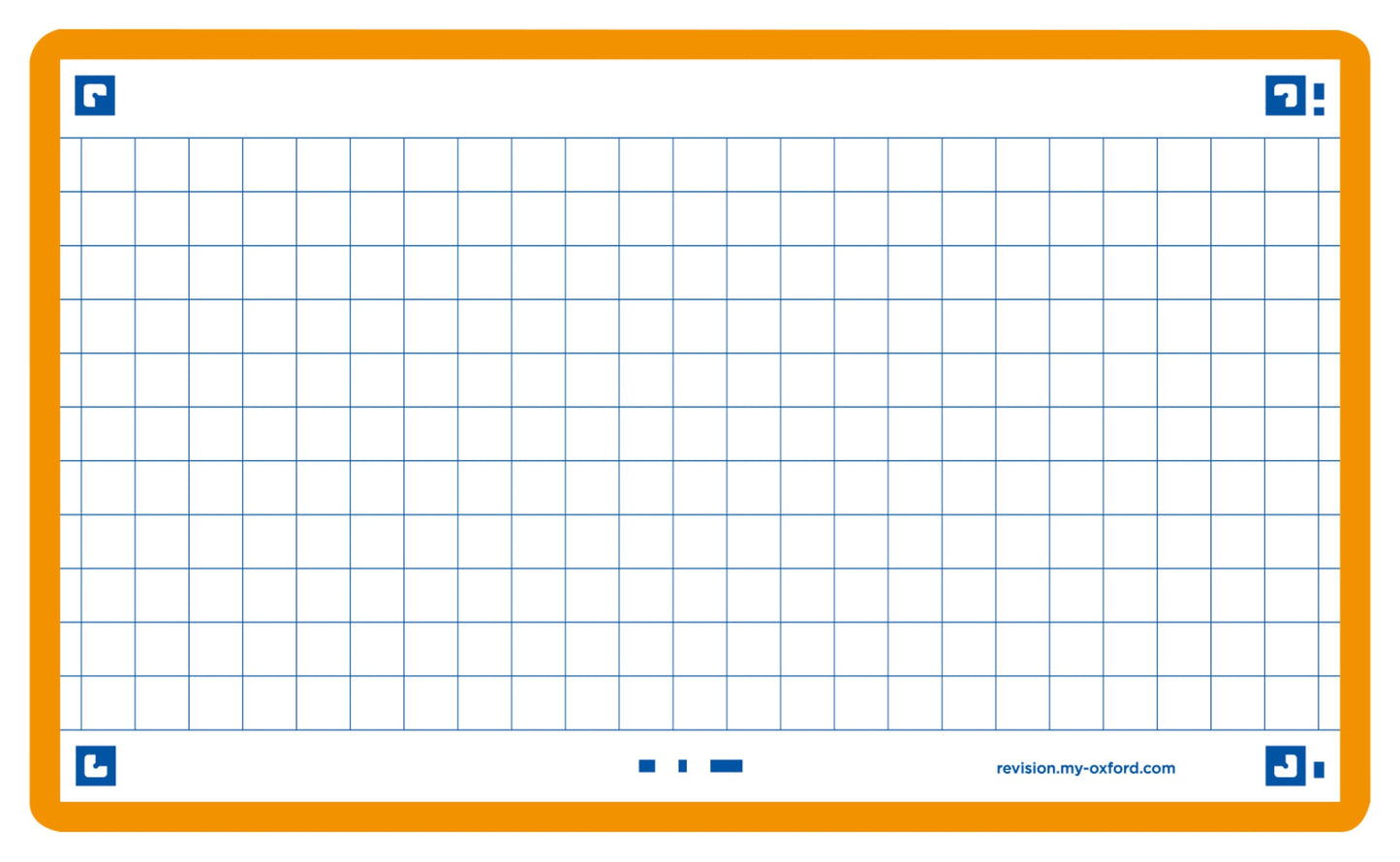 Flash Cards by Oxford, Squared with Orange Frame, Pack of 80 Cards, 7.5x12.5cm Size 400133870