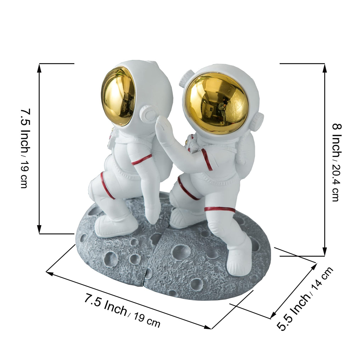 Banllis Space Bookends for Kids Room Nursery, Astronaut Themed Decor