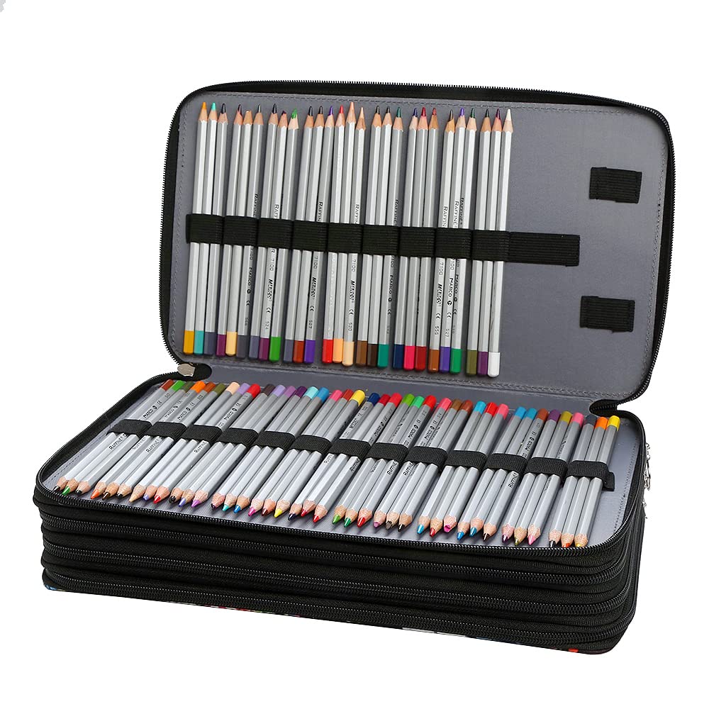 Lbxgap 300 Slots Colored Pencil Case Organizer, 4 Layer Bag