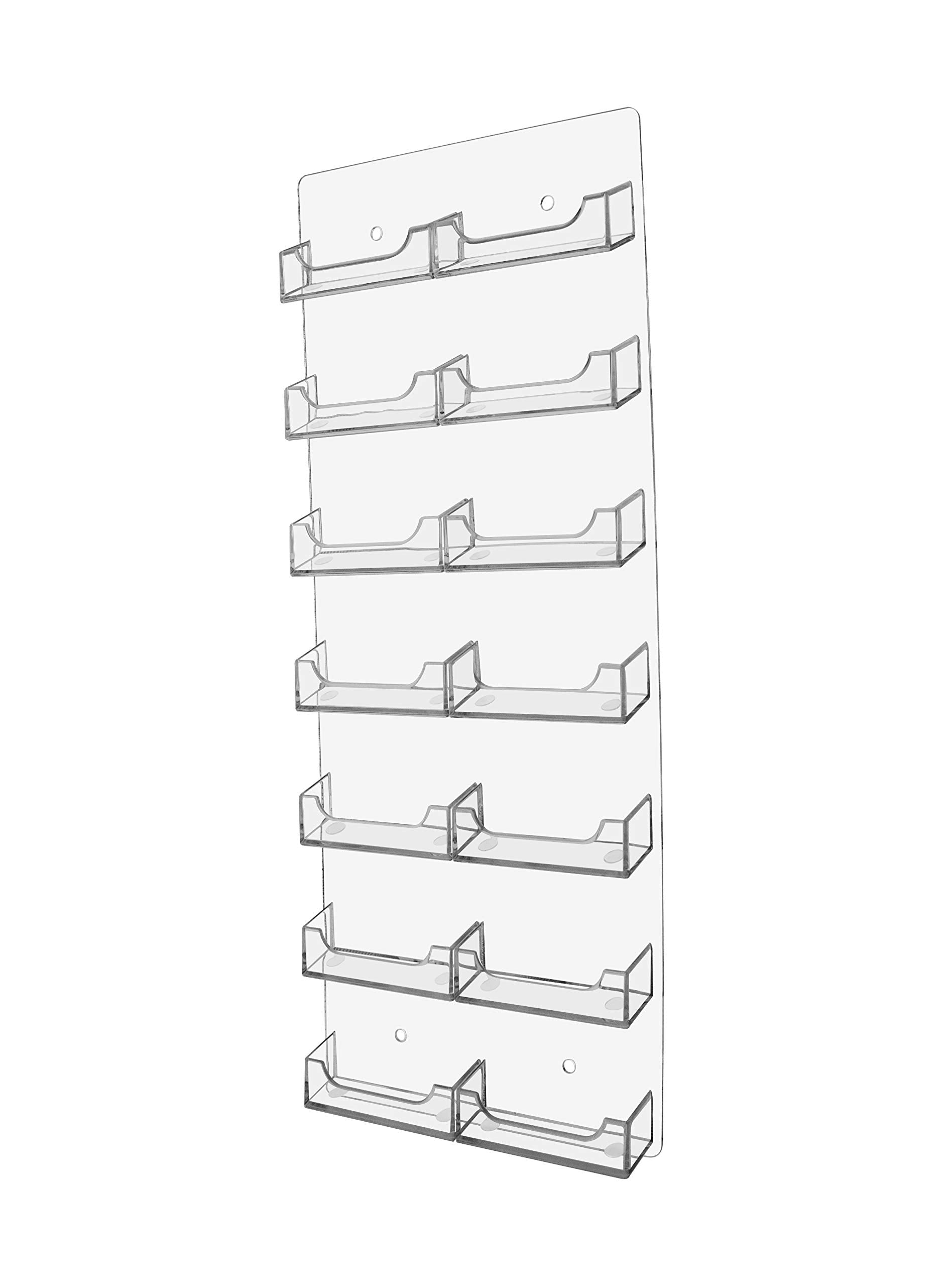 Marketing Holders Wall Business Card Holder with Hanging Hardware for 3.5" x 2" Contact and