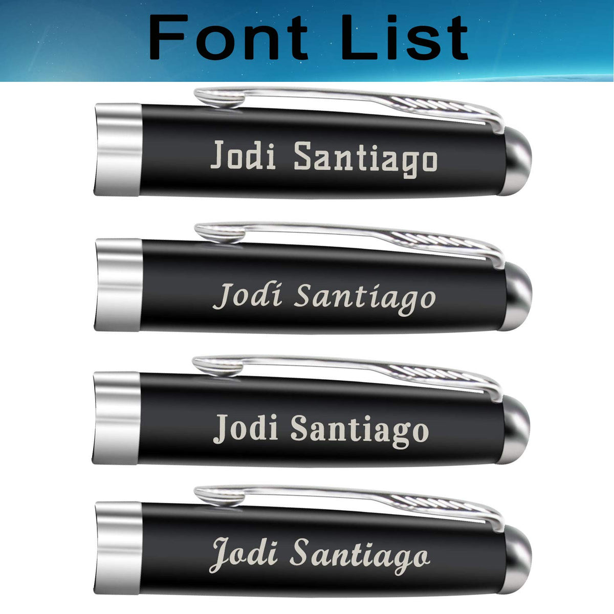 ABIsedrin Personalized Pens, Custom Engraved Pen Case for Men, Twist Action 0.7 Ballpoint Pens