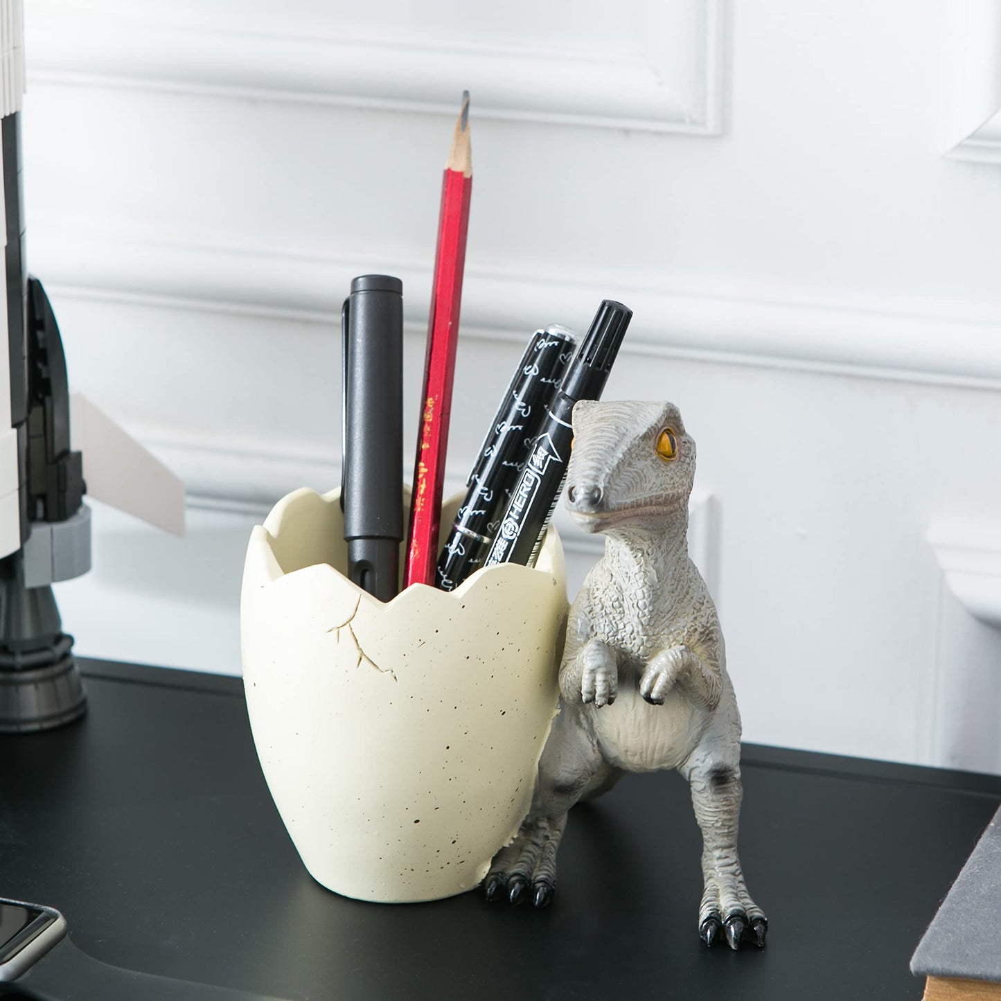 Banllis Dinosaur Pen Holder & Pencil Holder for Desk, Jurassic Park Decor
