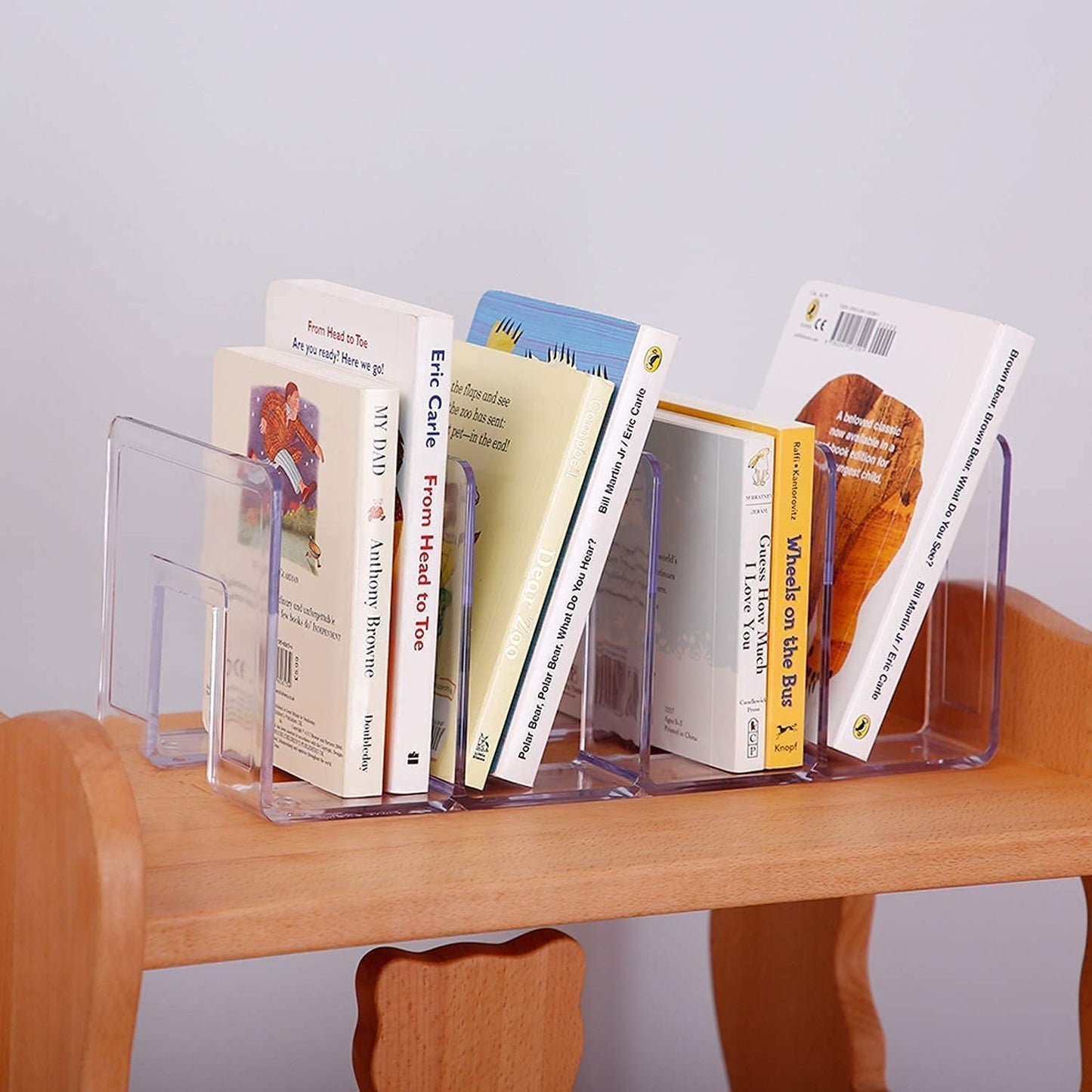 YAGELI Clear Acrylic Purse Organizer, 2-Pack, 4 Sections, 2.95" Wide Slots