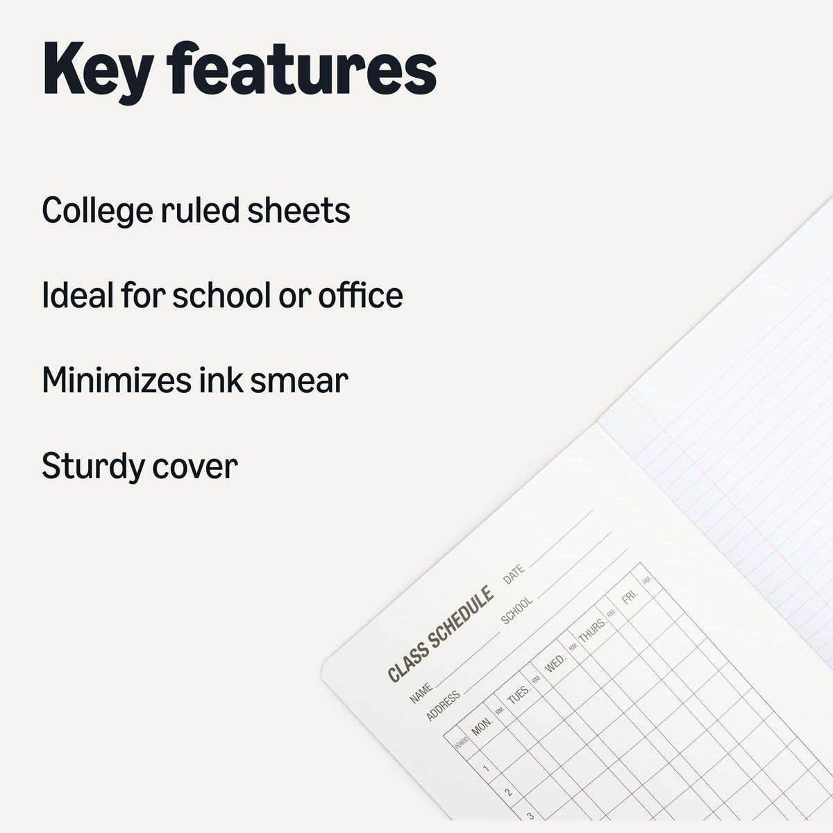 Amazon Basics Composition Notebook, College Ruled, 100 Sheets, 9.75" x 7.5", Assorted Marble