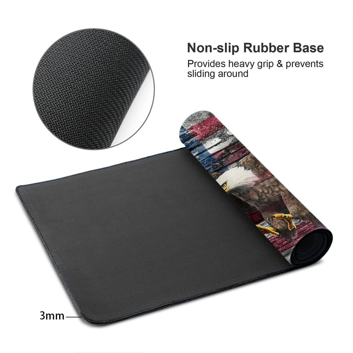 Patriotic Desk Mat,American Flag Gaming Mouse Pad,XXL Extended Mouse Pad Mat for
