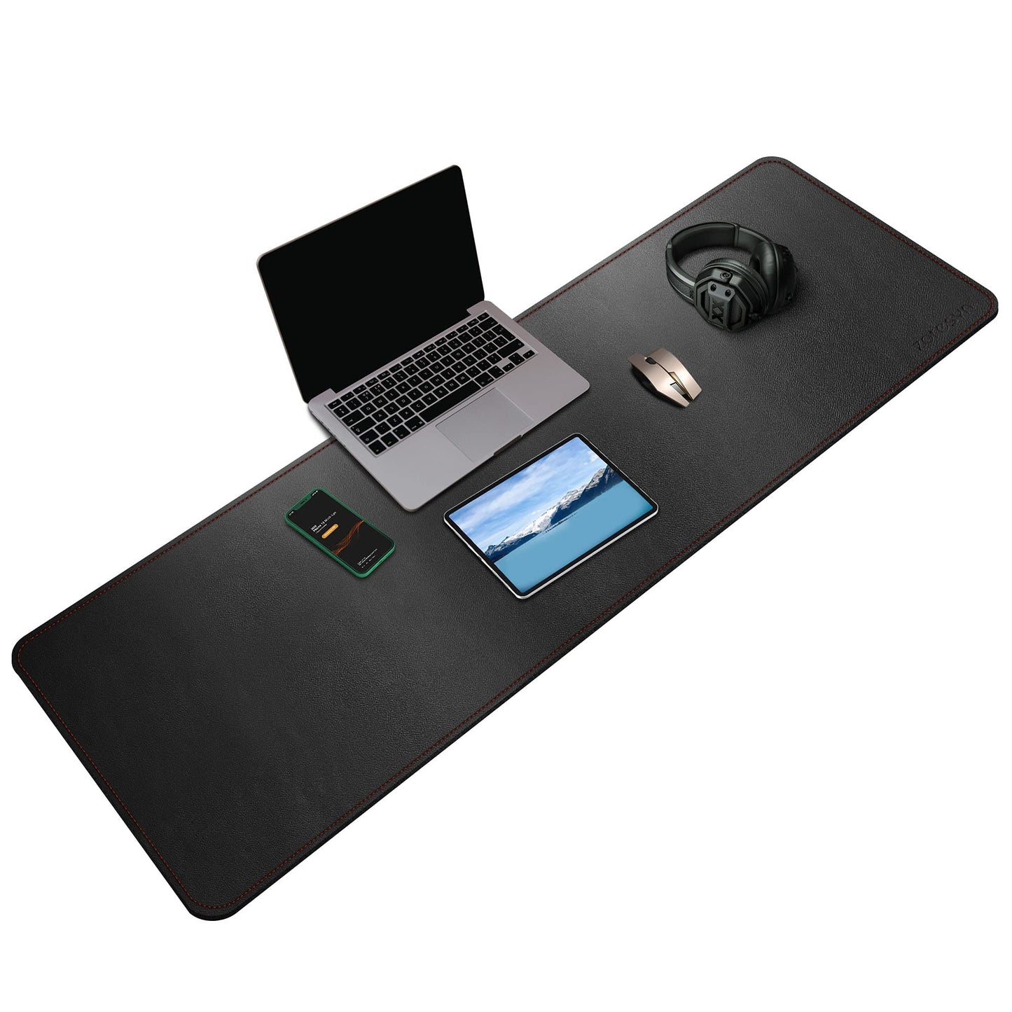 ZORESYN PU Leather Desk Pad, 55.1"x15.8", Black