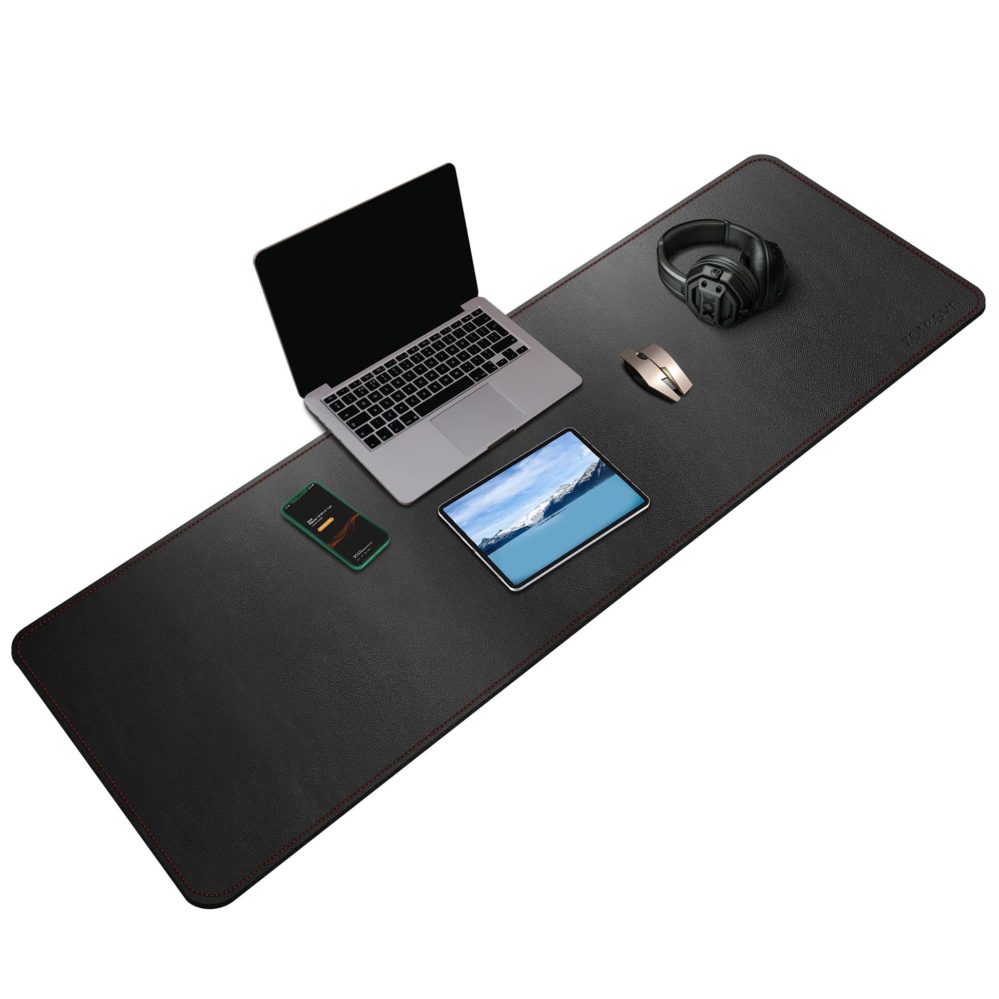 ZORESYN PU Leather Desk Pad, 55.1"x15.8", Black