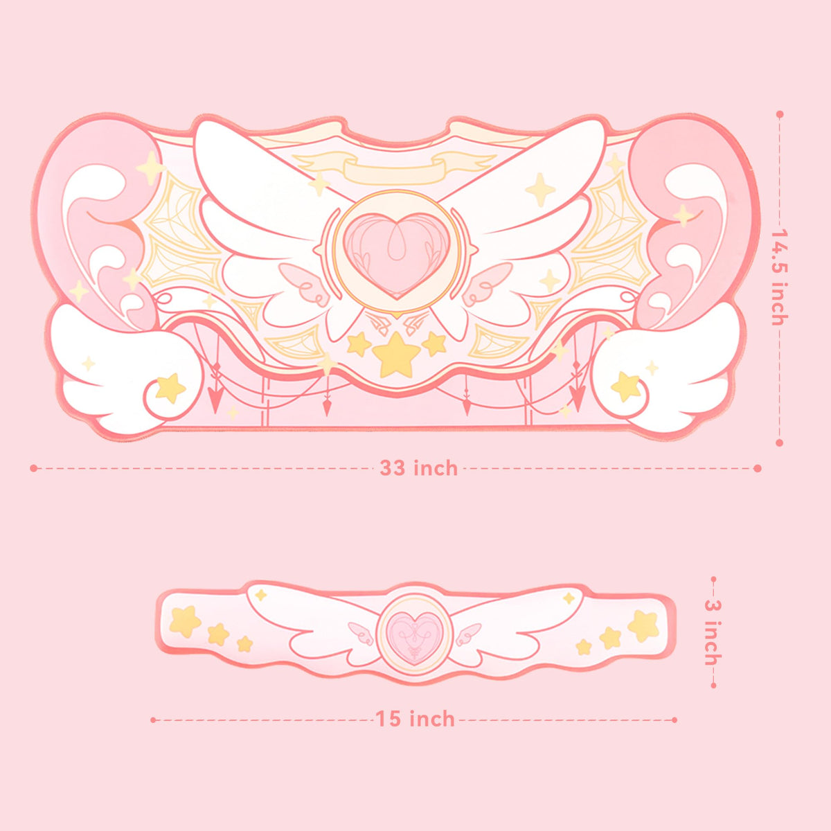 GeekShare Kawaii Mouse Pad Wrist Rest Support Set - Non-Slip Rubber Base Desk Mat and Memory Foam
