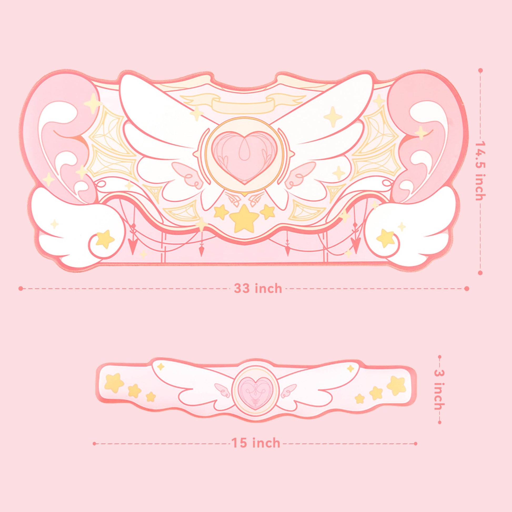 GeekShare Kawaii Mouse Pad Wrist Rest Support Set - Non-Slip Rubber Base Desk Mat and Memory Foam