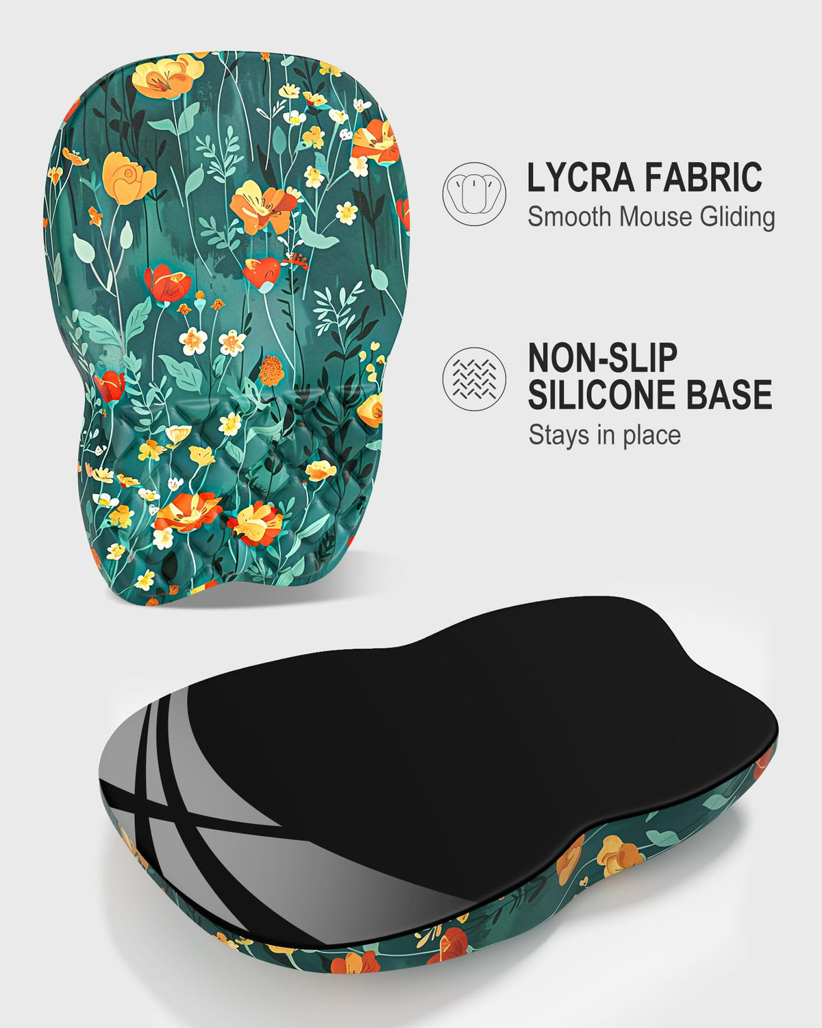 Auhoahsil Ergonomic Mouse Pad with Wrist Rest, Slope Computer Mouse Mat with Wrist Support, Memory