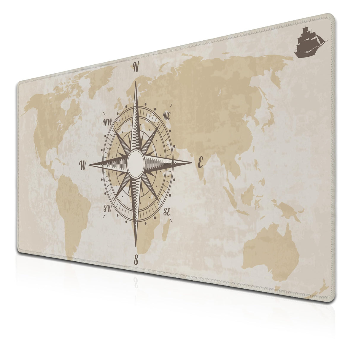 Samgula Office Desk Pad Compass Big Desk Mat, Gaming Mouse Pads Long Mousepad, Keyboard Pad