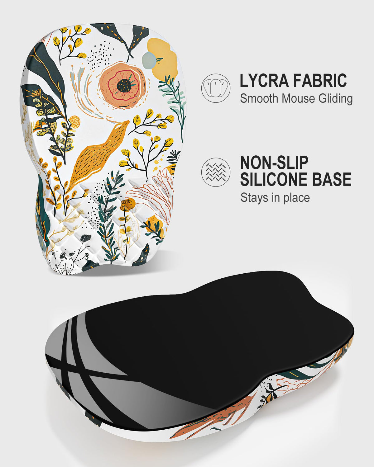 Auhoahsil Ergonomic Mouse Pad with Wrist Rest, Slope Computer Mouse Mat with Wrist Support, Memory