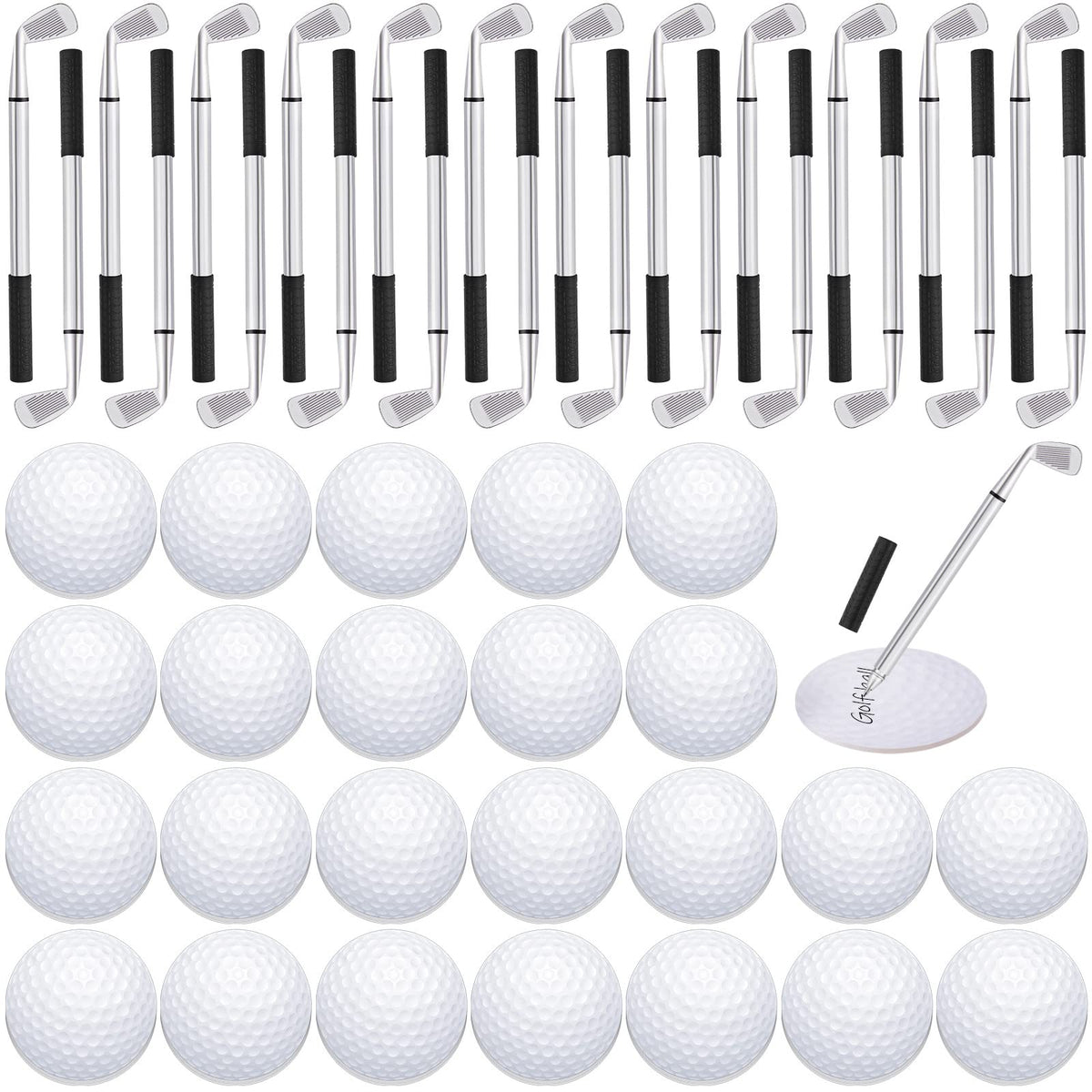 Estune 24 Set Golf Party Favors Include Club Pens Ball Sticky Note