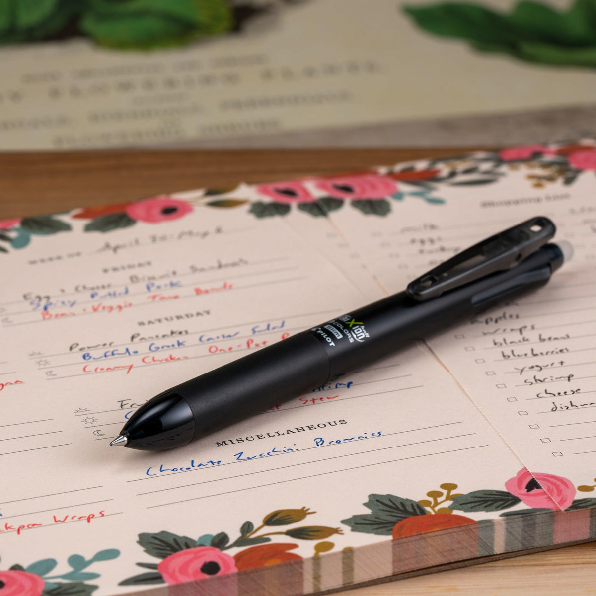 PILOT FriXion Ball 3, Black/Blue/Red Ink, Single Pen Plus 3 Refills
