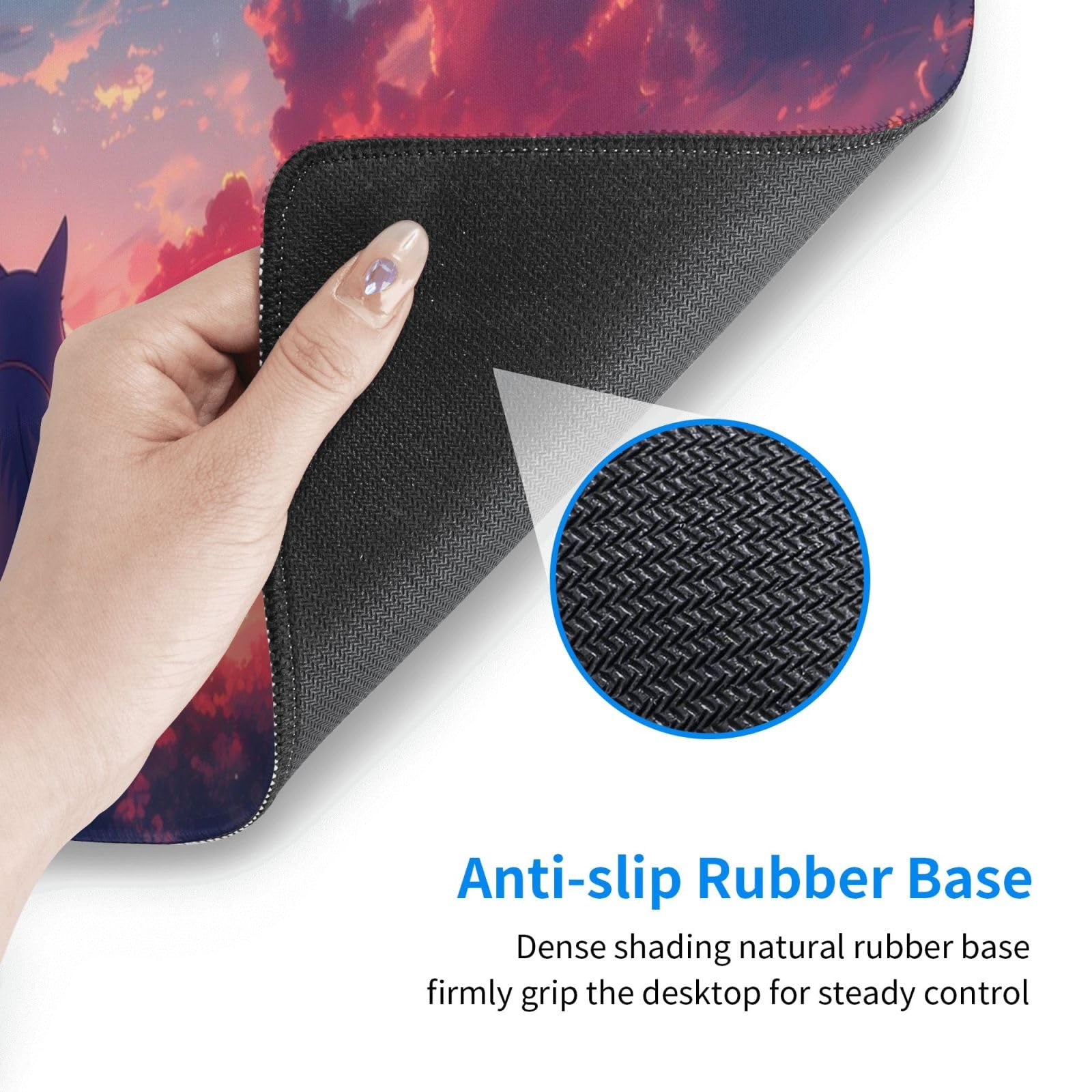 Gaming Mouse Pad Desk Pad,Extended Big Mouse Pad,31.5x11.8 Inch Long Computer Keyboard Mouse Mat