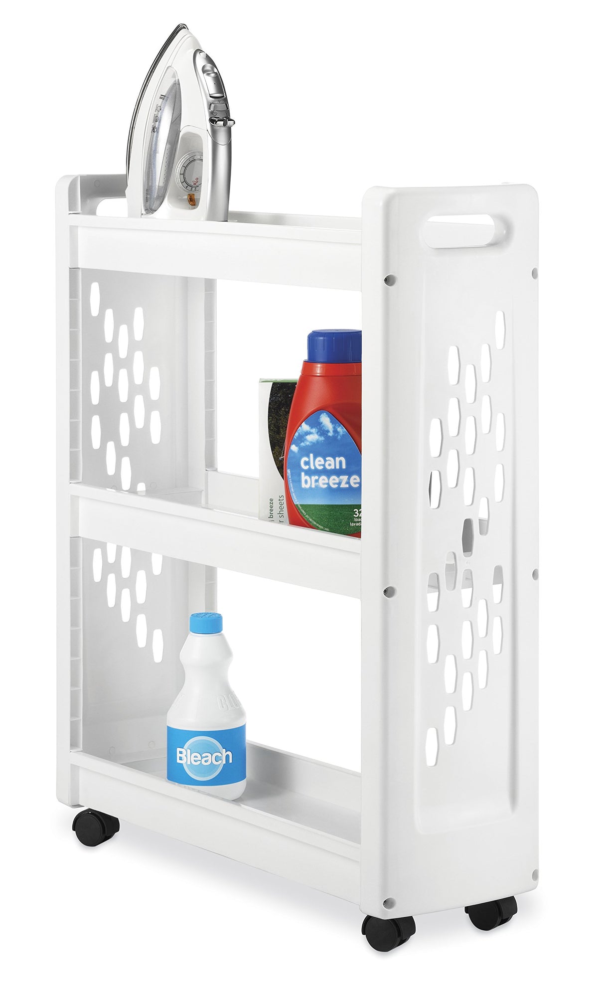 Whitmor 3 Tier Rolling Laundry Cart 8.50x26.0x31.0