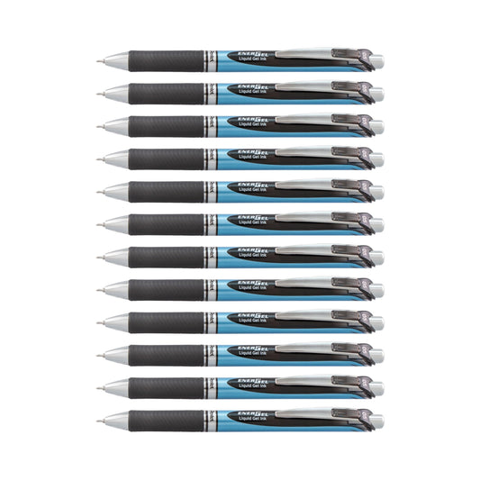 Pentel® EnerGel™ Deluxe RTX Retractable Liquid Gel Pens, Fine Point, 0.5 mm, 54% Recycled, Blue