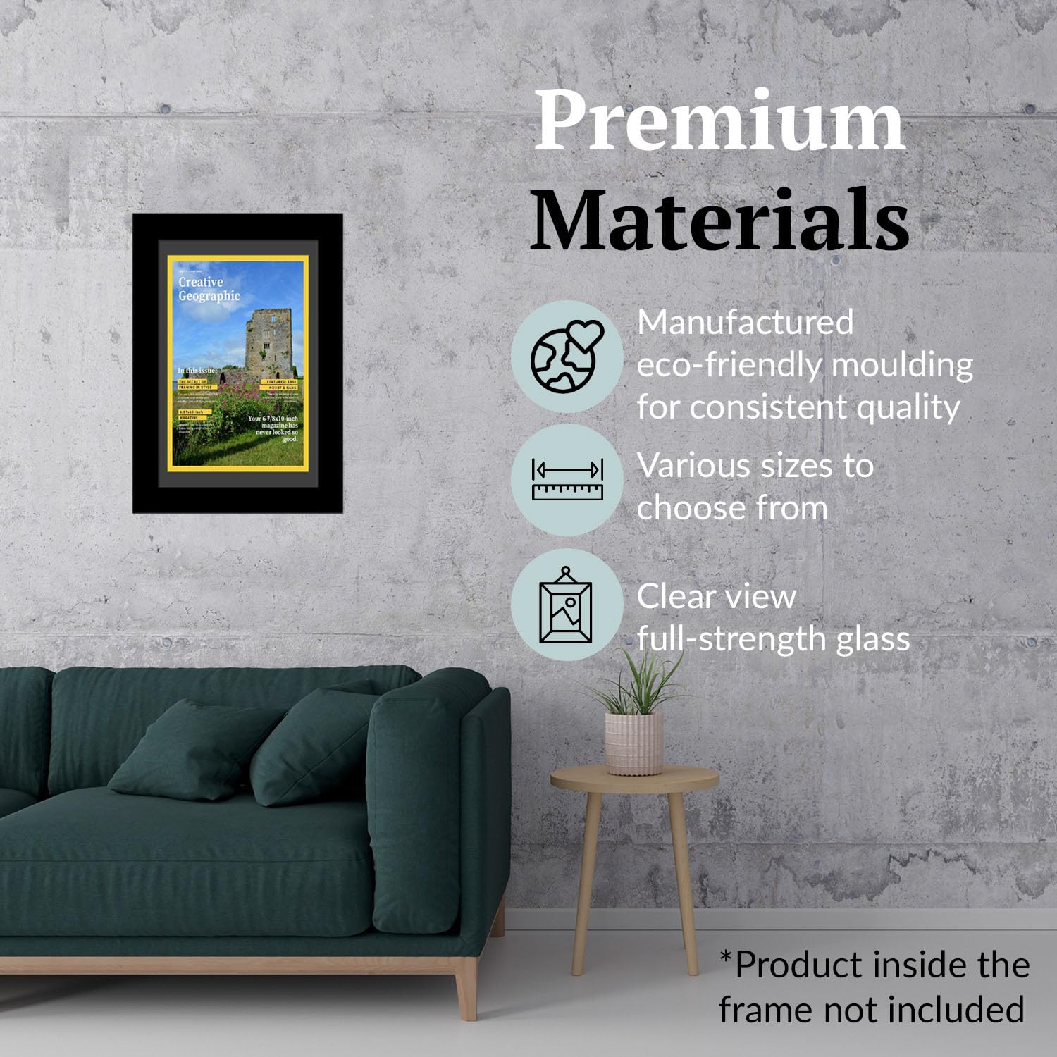 Creative Picture Frames 10.5 x 12.5 Magazine Frame with Full-Strength Glass, Holds Up To A 1/4"